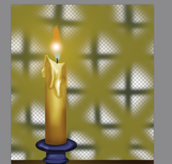 Creation of burning candle: Step 15